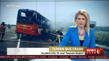 Taiwan bus crash: Accident kills 26 near Taoyuan Airport