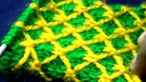 Knitting Pattern / Stitch Design # 4 - Hindi - बुनाई डिजाइन - Two colour cross stitch pattern