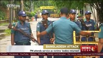 Bangladesh attack: PM attends service as victims' bodies returned