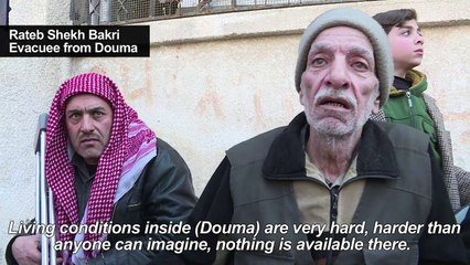 Civilians evacuated out of Syria's battered Ghouta