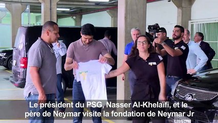 Nasser Al-Khelaïfi en visite à la Fondation de Neymar Jr