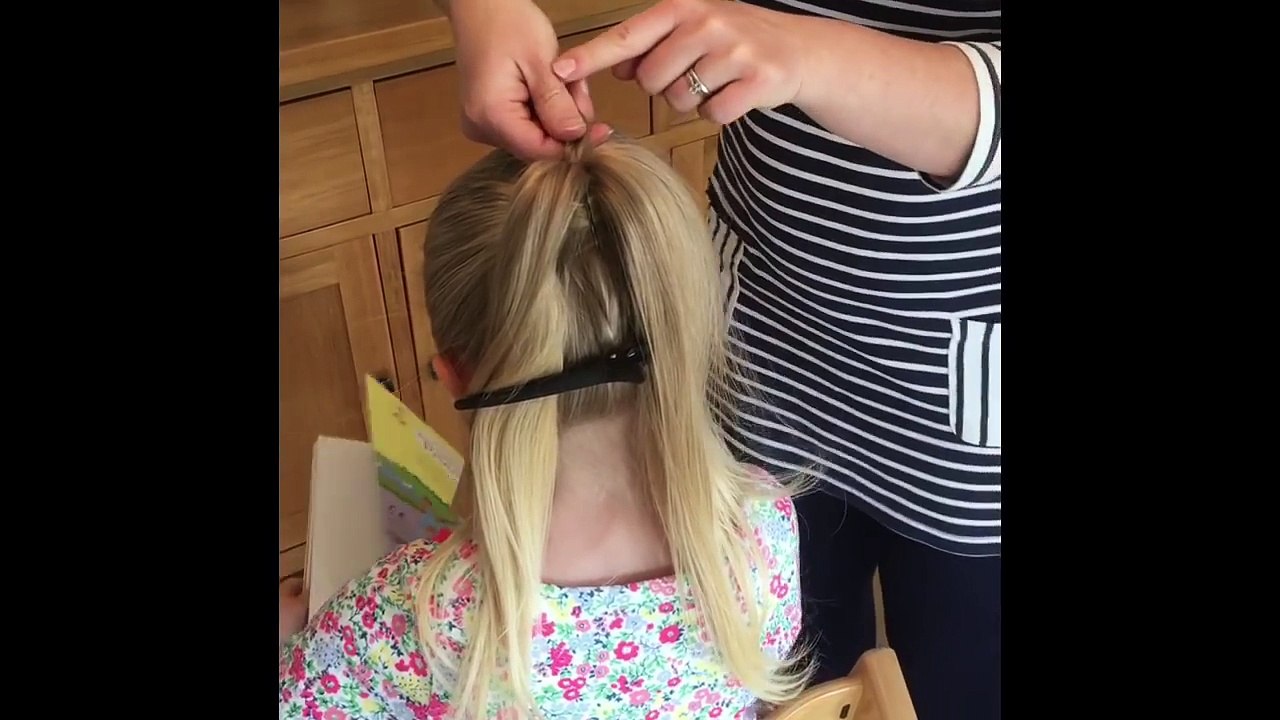 Braided Heart Ponytail by Two Little Girls Hairstyles