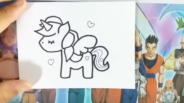 Como desenhar UNICÓRNIO kawaii-comment dessiner une licorne, cómo dibujar unicornio - how to draw unicorn