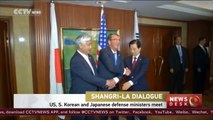 US, S. Korean and Japanese defense ministers meet in Singapore