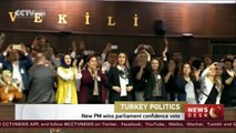 Turkey's new prime minister wins vote of confidence in parliament
