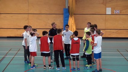 Séance de John Komar Coaches des ptits champions Handball Grand Est 2018