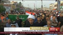Baghdad blasts: Hundreds protest after 94 killed in blasts