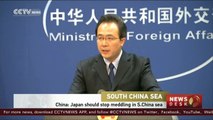 Chinese FM: Japan should stop meddling in South China Sea