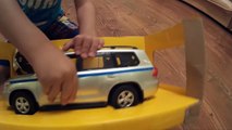 Unboxing unpacking Police car Toyota Land Cruiser 200 Test drive offroad dirt Aliexpress gift Cool