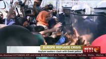 Clashes erupt between refugees and riot police at Greece's Idomeni camp