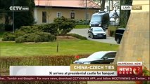President Xi Jinping arrives at Czech presidential residence Lány Castle for welcome banquet