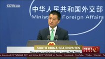 China rejects criticism from Japan, East Timor