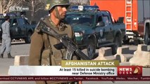 At least 15 killed in suicide bombing near Afghan defense ministry