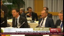 EU leaders reach deal on UK’s status after marathon talks