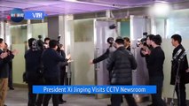 President Xi Jinping visits CCTV newsroom