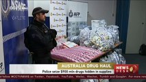 Australian police seize drugs worth $900 mln hidden in supplies