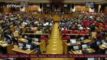 South Africa's Jacob Zuma protested by opposition MPs