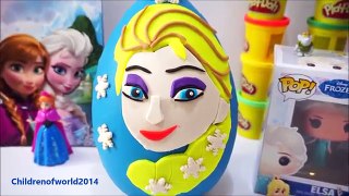 GIANT ELSA Play-Doh Surprise Egg - Die Eiskönigin Disney Frozen Sticker Toys MLP