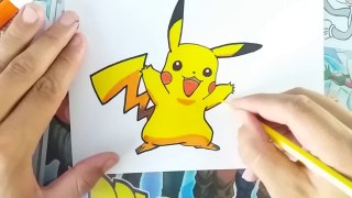 comment dessiner PIKACHU - pokémon | how to draw pikachu - pokémon | como dibujar pikachu - pokémon  | como desenhar pikachu - pokémon