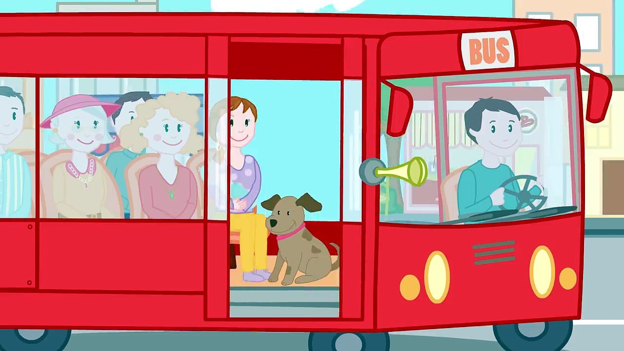 WHEELS ON THE BUS Nursery Rhyme with Lyrics