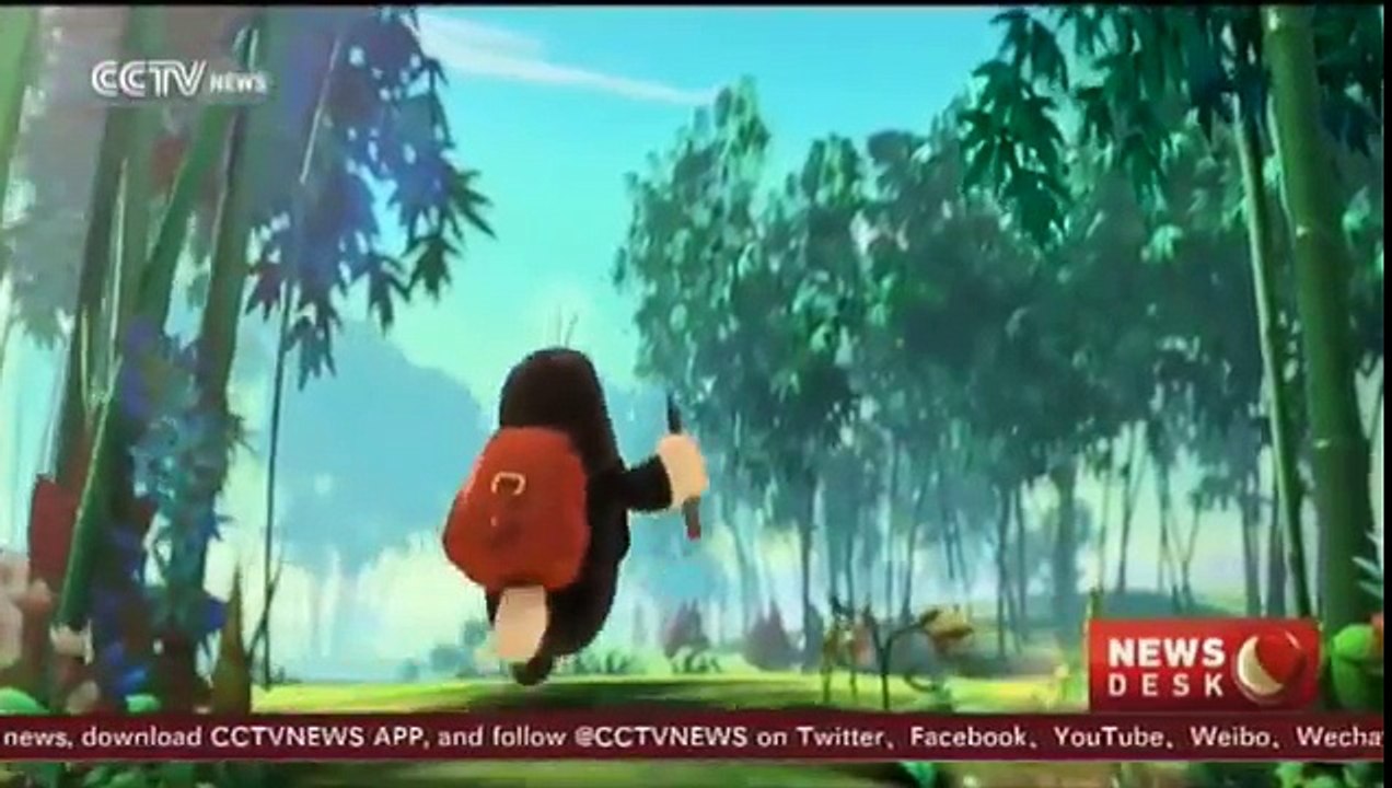 Panda and Little mole: Chinese and Czech cartoon characters team up