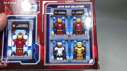 SY 짝퉁 레고 아이언맨 마크 43 갑옷 & 슈트보관함 미니피규어 조립 리뷰 Lego knockoff iron man mark 43 suit case