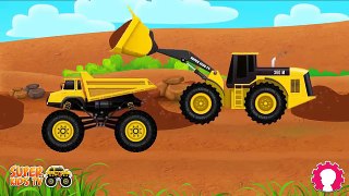 Monster Truck + Learn Colors with Trucks + Police Car + Car Wash for Children