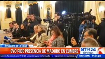 Presidente Evo Morales dice que Maduro tiene que acudir a Cumbre en Perú 