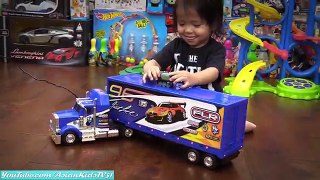 Remote Control Toys for Kids! Monster Jam Show, Semi Hauler Truck, JEEP and Giant Centipede!