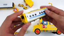 Learning Orange Yellow Green Blue Red for kids with street vehicles tomica トミカ tayo VooV ブーブ