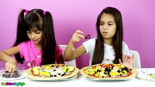 Real Food vs Gummy Food Pizza Challenge