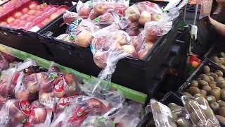 Hong Kong supermarket tour with cost conversions