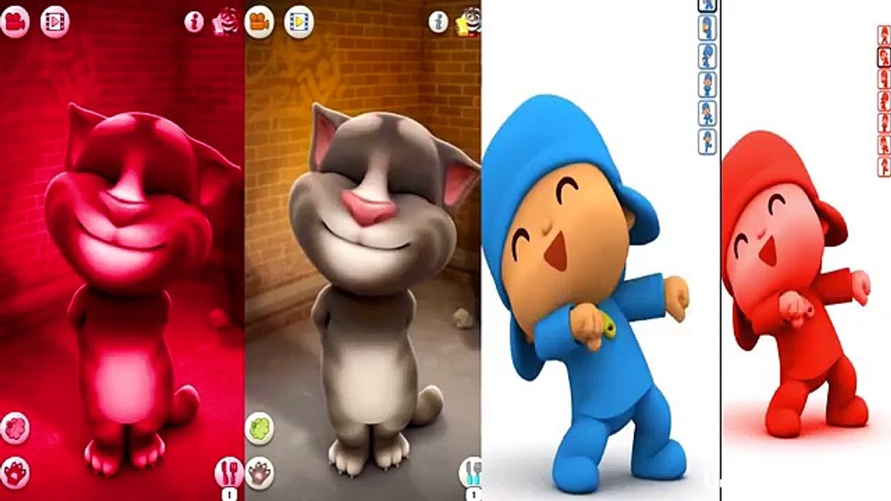 ✿Learn Colors with My Talking TOM Pocoyo Colours for Kids animation education cartoon compilation