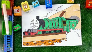 How to Coloring Henry Green Engine ♦ Thomas and Friends ♦ Coloring page with Thomas and Friends