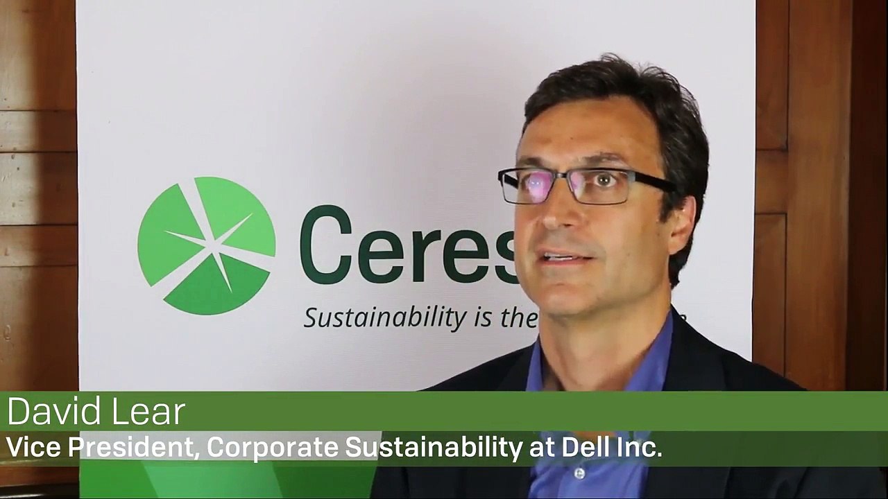 David Lear, Vice President of Sustainability at Dell | Ceres - video ...