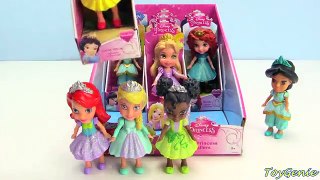 Disney Princess Mini Toddler Dolls with Glitter