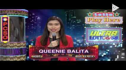 PCSO 11 AM Lotto Draw, March 14, 2018