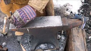 Blacksmithing - Forging A Viking Rune Fire Steel And Making Fire With It
