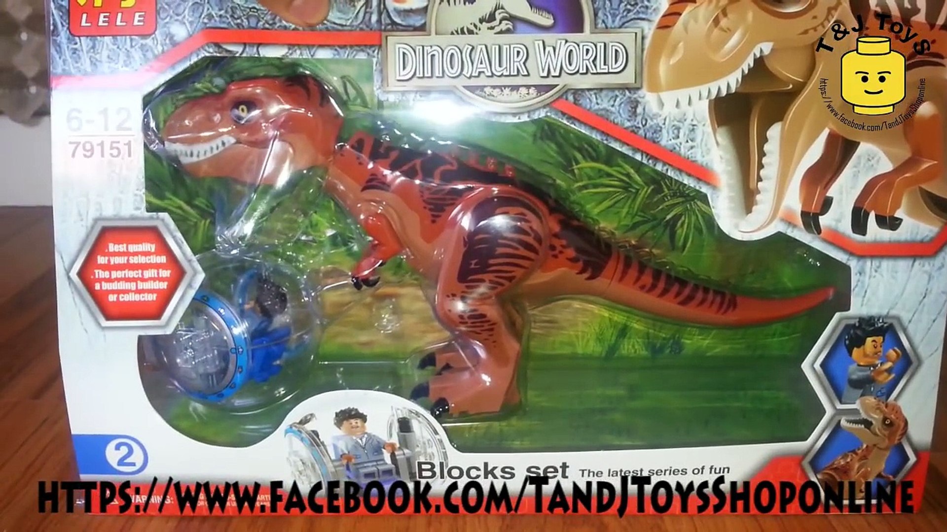 LEGO Jurassic World T Rex vs Indominus Rex LELE Bootleg LELE79151 Review