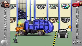 Trucks Cartoon for Kids - Service Garbage Truck Vehicles | Recycling Truck Videos for Children