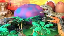 GIANT DINOSAUR EGG SURPRISE for kids! INDOMINUS REX and T-REX! Dinosaur 3D Puzzle Toys STYRACOSAURUS