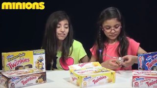 Twinkies Minions Cake Review Tasting Challenge | KidToyTesters