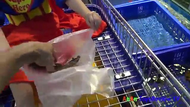 Siêu Nhân AnAn Đi Siêu Thị Mua Tôm Cua Và Tập Làm Món Tôm Nướng ❤ Anan Toysreview TV ❤