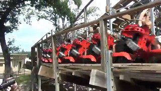 Hades 360 Looping Wooden Roller Coaster POV Mt Olympus Wisconsin Dells