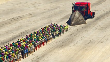 GTA 5 - CAN 200 NPCs STOP THE PHANTOM TRUCK 2018