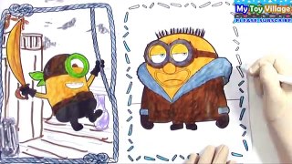 Minions Come Alive in 3D Color Alive Action Coloring Crayola Part 2 MyToyVillage