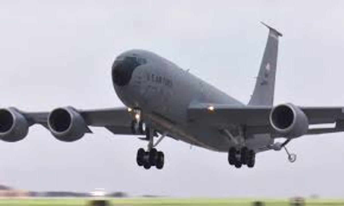 KC-135 Evacuation Before Threatening Storms