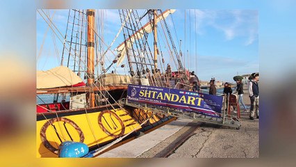 La frégate "Shtandart" ("Etendard" en Russe), réplique de celle du 18ème siècle