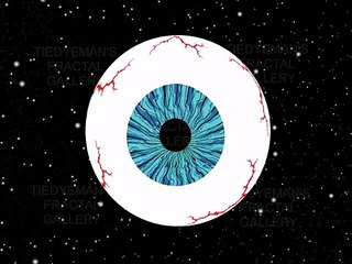 Fractal Animation 3D Eyeball In Space