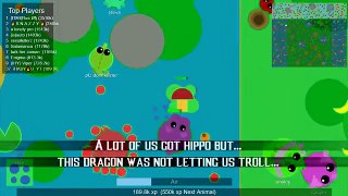BEST NEW MOPE.IO HIPPO ARMY TROLLING!! // OWNING THE SEA AND DESTROYING DRAGONS !! Mope.io - iHASYOU